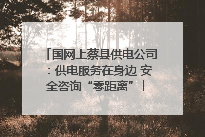 国网上蔡县供电公司：供电服务在身边 安全咨询“零距离”
