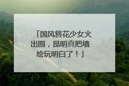 国风簪花少女火出圈，昆明真把墙绘玩明白了！