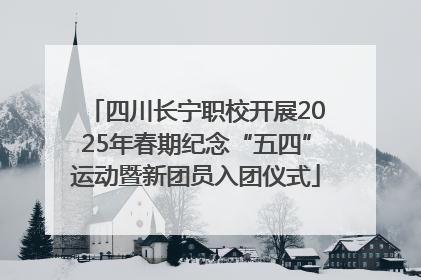 四川长宁职校开展2025年春期纪念“五四”运动暨新团员入团仪式