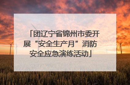 团辽宁省锦州市委开展“安全生产月”消防安全应急演练活动