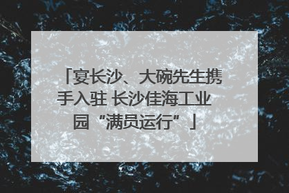宴长沙、大碗先生携手入驻 长沙佳海工业园“满员运行”