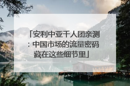安利中亚千人团亲测：中国市场的流量密码 藏在这些细节里