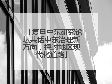 复旦中东研究论坛共话中东治理新方向，探讨地区现代化道路