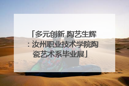 多元创新 陶艺生辉：汝州职业技术学院陶瓷艺术系毕业展