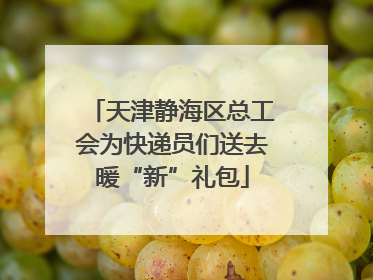 天津静海区总工会为快递员们送去暖“新”礼包