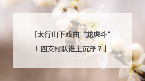 太行山下戏曲“龙虎斗”！四支村队谁主沉浮？