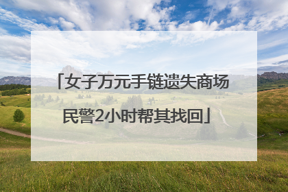 女子万元手链遗失商场 民警2小时帮其找回