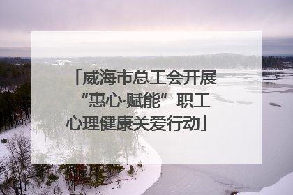 威海市总工会开展“惠心·赋能”职工心理健康关爱行动