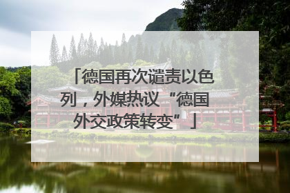 德国再次谴责以色列，外媒热议“德国外交政策转变”