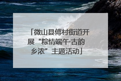 微山县傅村街道开展“粽情端午·古韵乡浓”主题活动