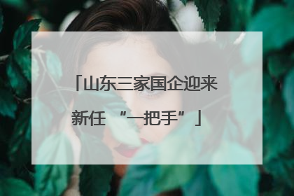山东三家国企迎来新任 “一把手”