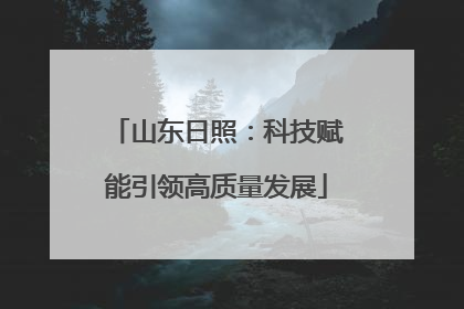山东日照：科技赋能引领高质量发展