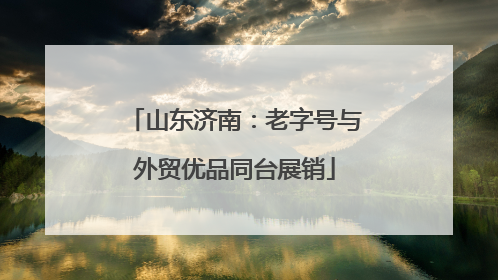 山东济南：老字号与外贸优品同台展销