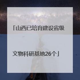 山西已培育建设省级文物科研基地26个