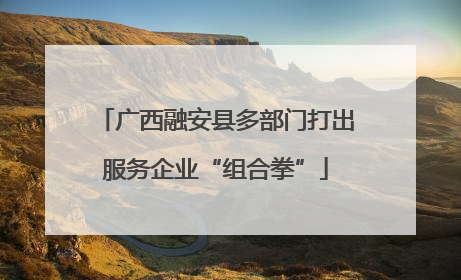 广西融安县多部门打出服务企业“组合拳”