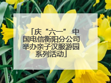 庆“六一” 中国电信衡阳分公司举办亲子汉服游园系列活动