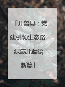 开鲁县：党建引领生态路 绿满北疆绘新篇