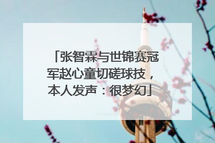 张智霖与世锦赛冠军赵心童切磋球技，本人发声：很梦幻