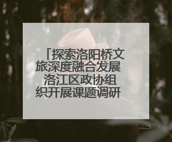 探索洛阳桥文旅深度融合发展 洛江区政协组织开展课题调研活动