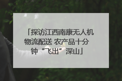 探访江西南康无人机物流配送 农产品十分钟“飞出”深山