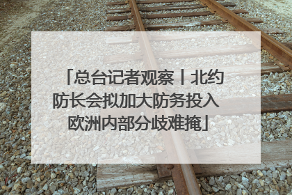 总台记者观察丨北约防长会拟加大防务投入 欧洲内部分歧难掩
