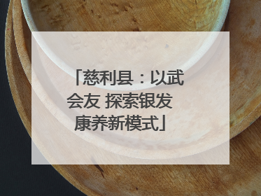 慈利县：以武会友 探索银发康养新模式