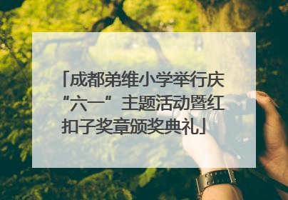 成都弟维小学举行庆“六一”主题活动暨红扣子奖章颁奖典礼