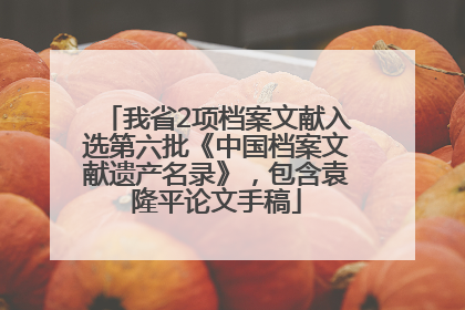 我省2项档案文献入选第六批《中国档案文献遗产名录》，包含袁隆平论文手稿