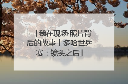 我在现场·照片背后的故事丨多哈世乒赛：镜头之后