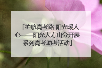 护航高考路 阳光暖人心——阳光人寿山分开展系列高考助考活动