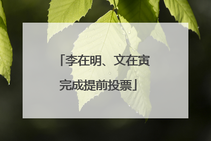 李在明、文在寅完成提前投票