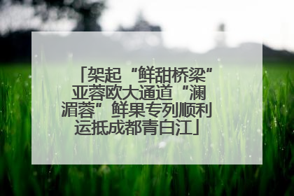 架起“鲜甜桥梁” 亚蓉欧大通道“澜湄蓉”鲜果专列顺利运抵成都青白江