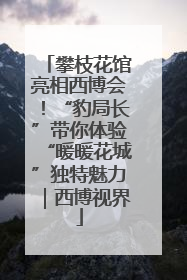 攀枝花馆亮相西博会！“豹局长”带你体验“暖暖花城”独特魅力｜西博视界