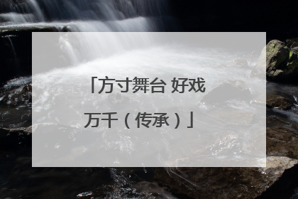 方寸舞台 好戏万千（传承）