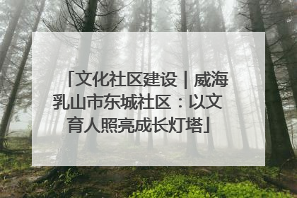 文化社区建设｜威海乳山市东城社区：以文育人照亮成长灯塔