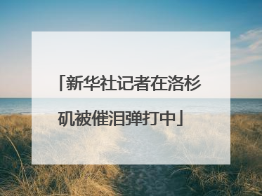 新华社记者在洛杉矶被催泪弹打中