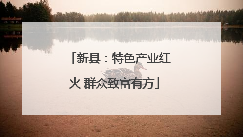 新县：特色产业红火 群众致富有方
