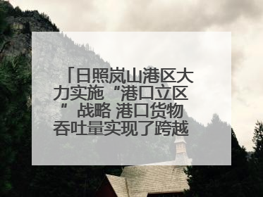 日照岚山港区大力实施“港口立区”战略 港口货物吞吐量实现了跨越式增长
