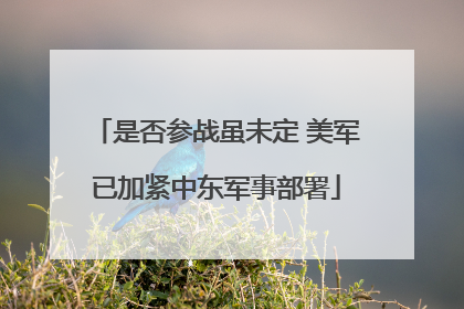 是否参战虽未定 美军已加紧中东军事部署