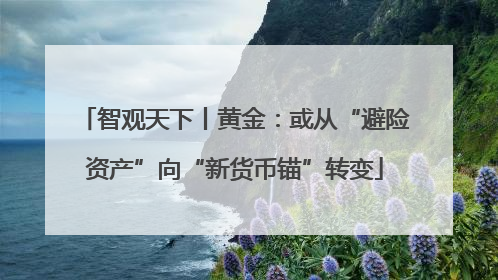 智观天下丨黄金：或从“避险资产”向“新货币锚”转变