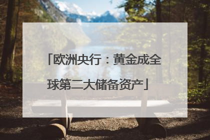 欧洲央行：黄金成全球第二大储备资产