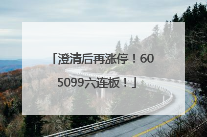 澄清后再涨停！605099六连板！
