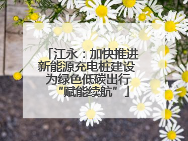 江永：加快推进新能源充电桩建设 为绿色低碳出行“赋能续航”