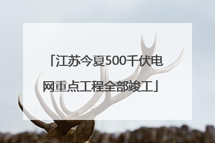 江苏今夏500千伏电网重点工程全部竣工