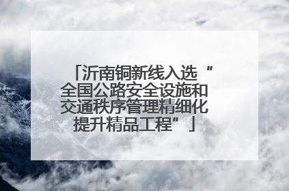 沂南铜新线入选“全国公路安全设施和交通秩序管理精细化提升精品工程”