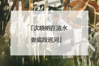 沈晓明在涟水娄底段巡河