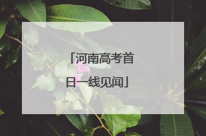 河南高考首日一线见闻