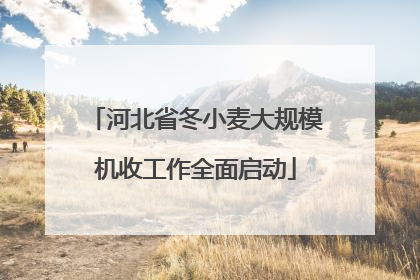 河北省冬小麦大规模机收工作全面启动
