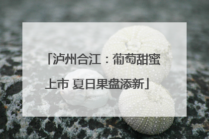 泸州合江：葡萄甜蜜上市 夏日果盘添新