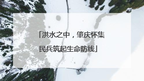 洪水之中，肇庆怀集民兵筑起生命防线